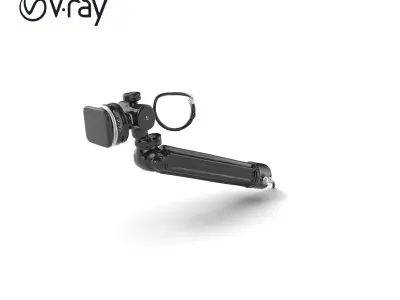 Telescopic Boom Arm Spiral Cable model pack Low-poly 3D model