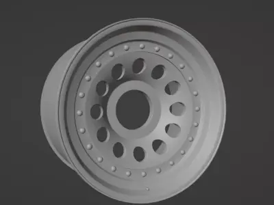 Outlaw old school racing wheel   3D model