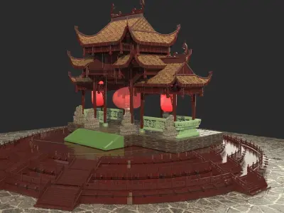 Chinese gate  3D model