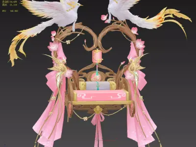 Phoenix Mount Low-poly 3D model