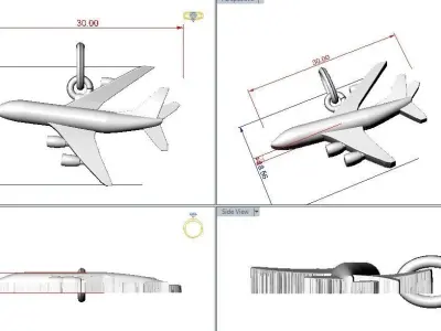 Pendant plane 3D print model
