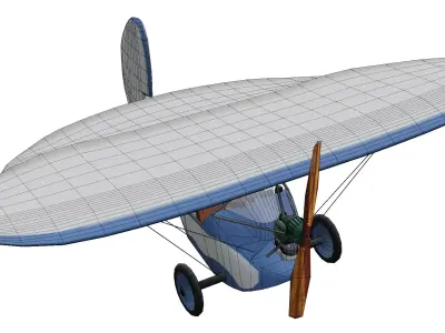 Mignet HM14 Pou du Ciel Low-poly 3D model