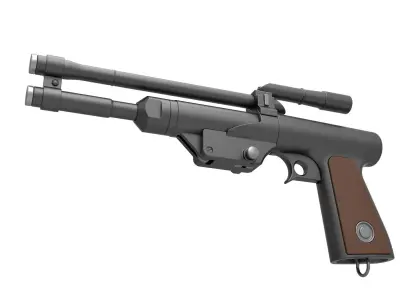 Blaster Pistol of Boba Fett from The Mandalorian TV series 3D model