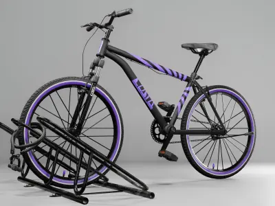 Bicycle pack Low-poly 3D model purchase