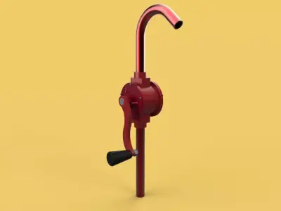 HAND ROTARY OIL DRUM PUMP FUEL BARREL 3D model