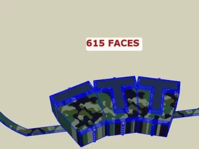 ammunition camouflaged tube 3D model