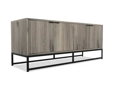 Industrial Style Wooden Sideboard 3D model