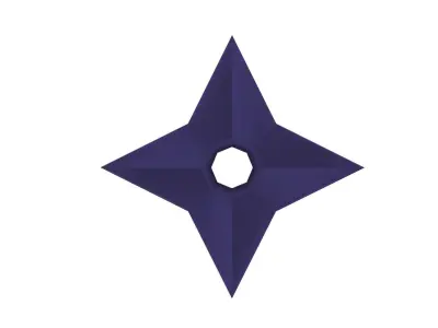 Shuriken - Hand Painted Free 3D model