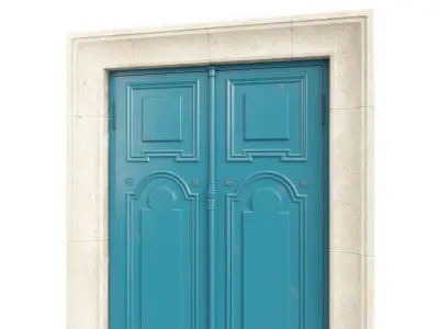 Entrance classic door 98 3D model