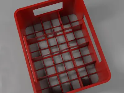 Soda Bottle and Plastic Bottle Storage Crate Low-poly 3D model