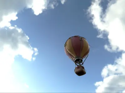 HotAirBalloon hot air balloon Low-poly 3D model