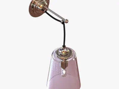 drummonds The Single Dalby Light With Antique Conical Shade 3D model