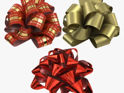 Collection Gift Bow 3in1 3D model