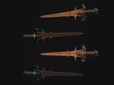 Dark Sword Low-poly 3D model purchase