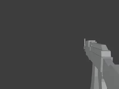 AK-47 Gun Low Poly For Video Games And VFX Free low-poly 3D model