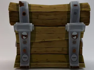 Chest  Low-poly 3D model