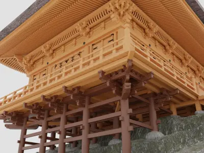 Noirindo temple in Kyoto Japan 3D model