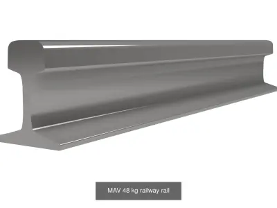 Railway rail 3D Model Pack
