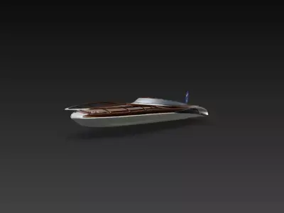 Classic Luxury Wooden Yacht Speed Boat STL 3D print model