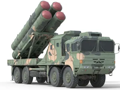HQ 22 Air Defense Missile Low-poly 3D model