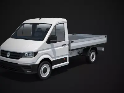 VW Crafter Pickup Short Cab 3D model
