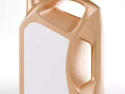 Motor Oil Plastic Canister Jerrycan - Realistic Packaging Mockup 3D model