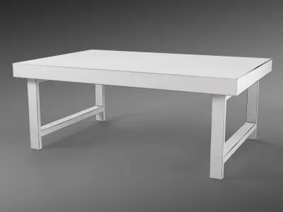 Pottery Barn - Griffin Reclaimed Wood Coffee Table 3D model