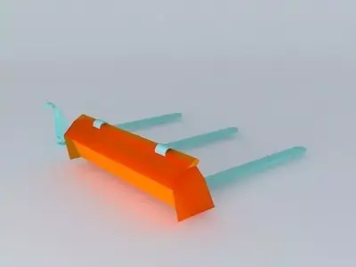 Tractor Bucket Tines Free 3D model