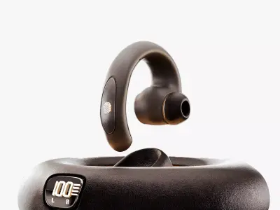 Manufacturable Earbuds with Smart Charging Dock  3D model