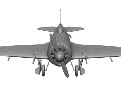 Airplane I-16 3D print model