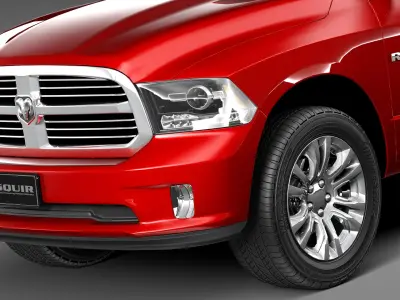 Dodge Ram Crew Cab Sport 2013 3D model buy