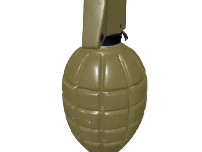 Military Fragmentation Hand Grenade Low-poly 3D model