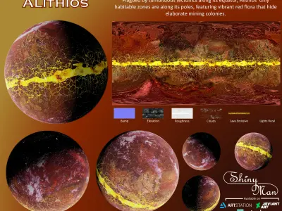 Volcanic Planet 05 - 4k Free 3D model