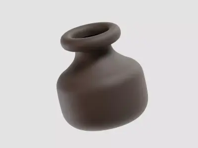 Ink Pot 3d model Low-poly 3D model