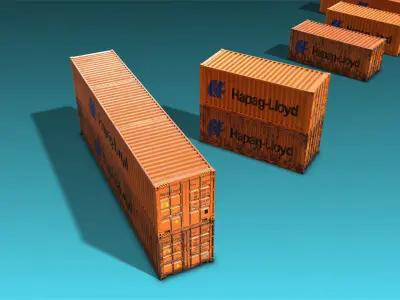 Shipping Container 04 Low-poly 3D model