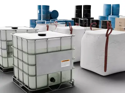 Box and Cargo Pack Low-poly 3D model