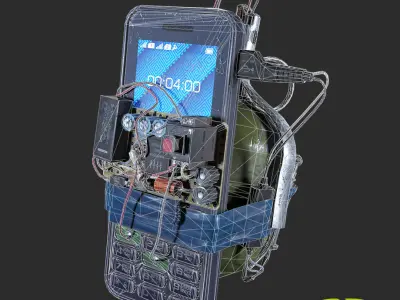 Explosive device Low-poly 3D model