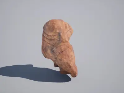 God Statue Head broken Low-poly 3D model