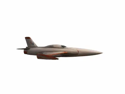 3d Model Jet Plane Flying Over Clouds 3D model