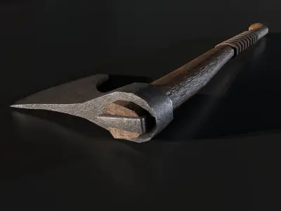 Medieval Axe Low-poly 3D model buy