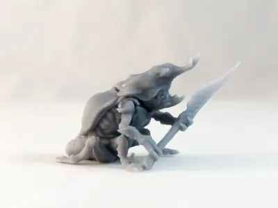 Beetle Guard- 3D printable Character - 2 Poses 3D print model