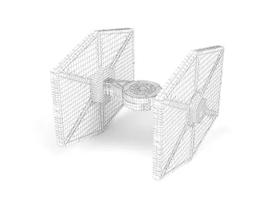 Spaceship wooden toy 07 3D model