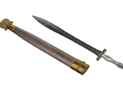 Xiphos Sword Low-poly 3D model purchase