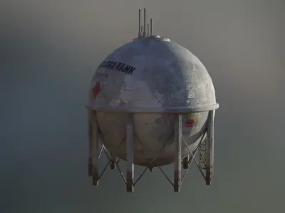 Liquefied petroleum balloon storage tank 3D model