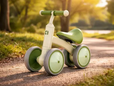 Kids Balance Bike Four Wheel Toy 3D model