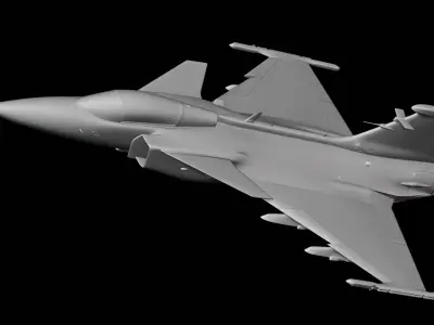 Saab Jas Gripen Fighter Jet 3D model