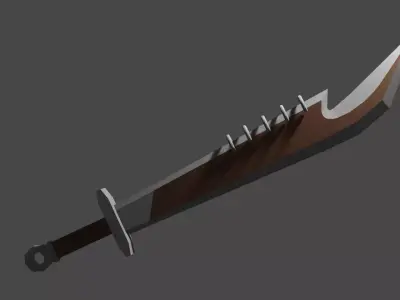 Metin2 Full Moon Sword Low-poly 3D model