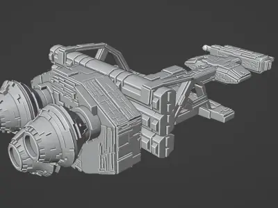 Space Cargo Freighter  Free 3D model