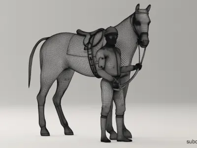  Racehorse and Jockey HQ 007 Editorial License 