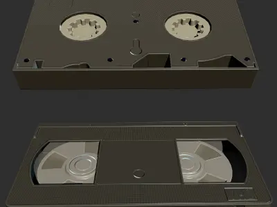PBR Retro Video Cassette - No textures Free low-poly 3D model